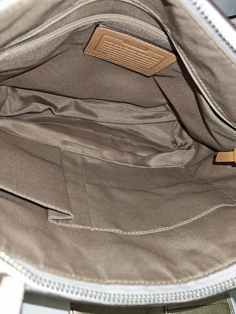 Coach Signature Canvas Tote in Brown and Cream - Picture 4 of 9